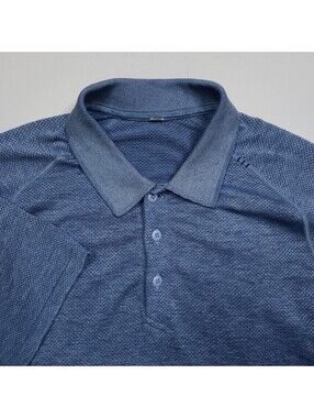 Lululemon Metal Vent Tech Polo Shirt Athleisure Athletic Blue S